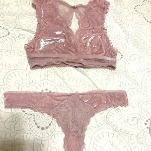 Victoria’s Secret pink velvet two piece